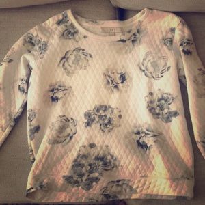 Loft XS petite quilted sweatshirt sweater top
